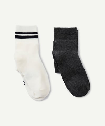 CategoryModel (8821764391054@948)  - lot de 2 paires de chaussettes hautes blanches et noire