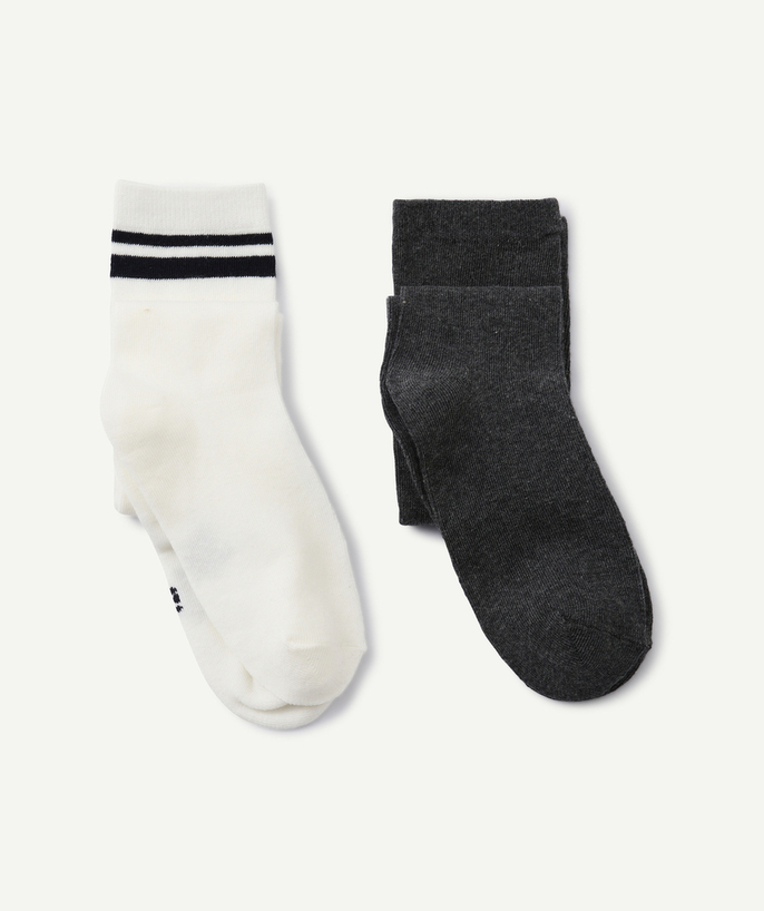   - lot de 2 paires de chaussettes hautes blanches et noire 