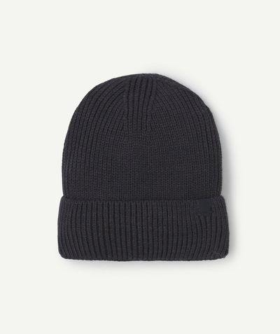 CategoryModel (8824896979086@8)  - Bonnet garçon ado en fibres recyclées noir