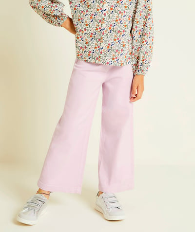 CategoryModel (8826176209038@833)  - pantalon large fille en fibres recyclées mauve pastel