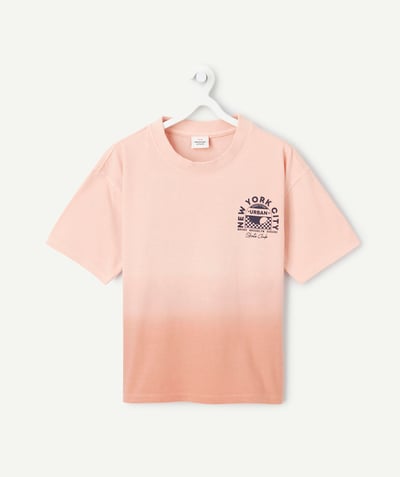 CategoryModel (8825060425870@32131)  - T-shirt met korte mouwen en kleurverloop roze van biologisch katoen voor jongens