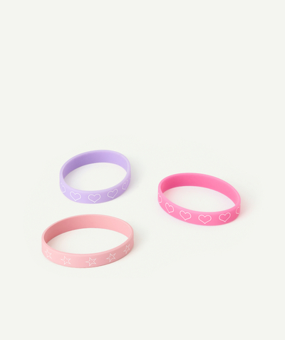 CategoryModel (8821761048718@138)  - lot de 3 bracelets rose pâle rose et lilas
