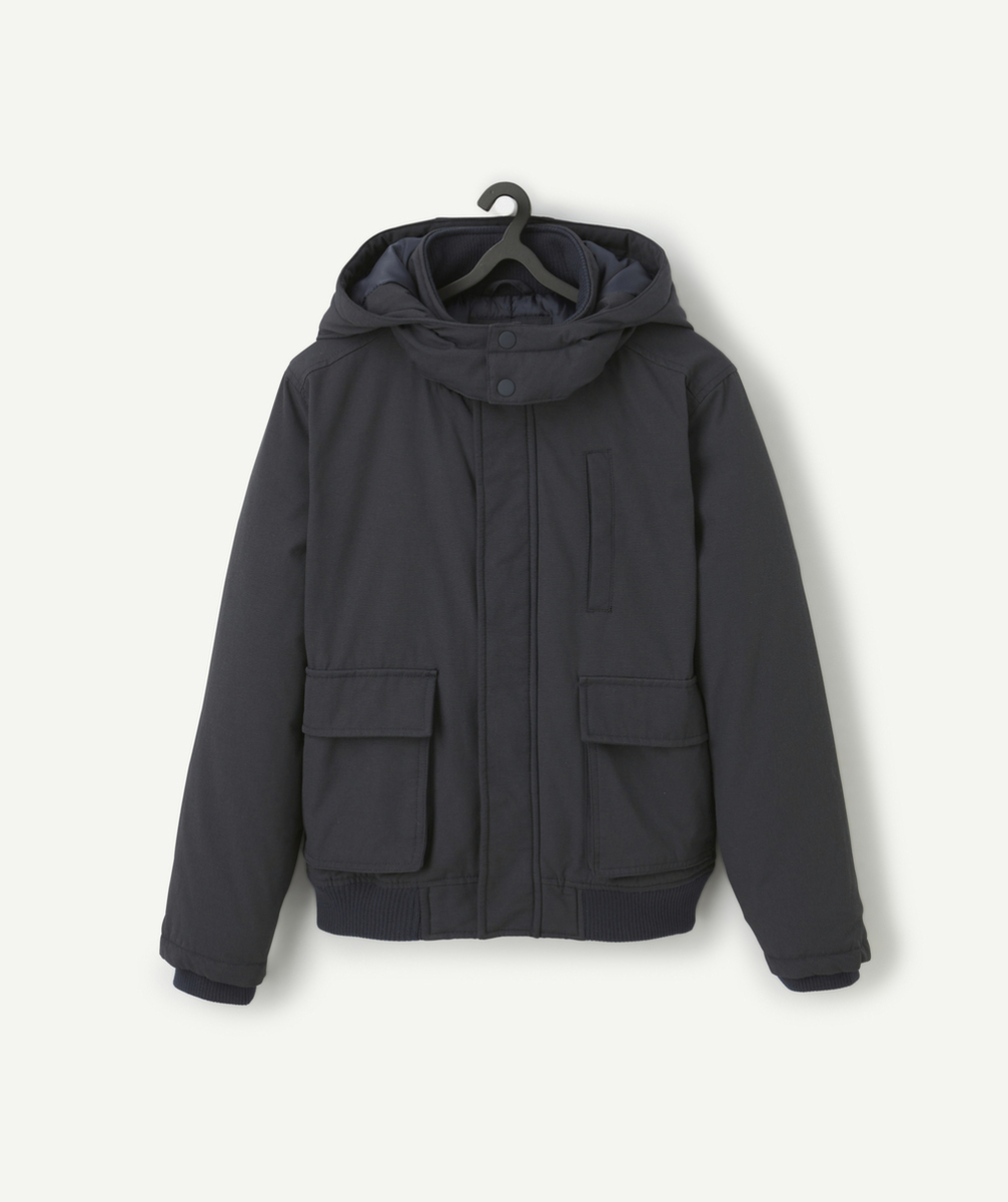   - Blouson garçon avec capuche noir