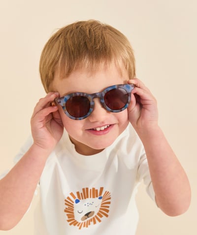 CategoryModel (8821771468942@63)  - turkooisblauwe zonnebril met schubben 2-4 jaar