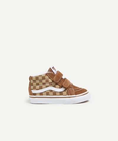 CategoryModel (8821755609230@10864)  - BASKETS MI-MONTANTES À SCRATCHS BÉBÉ IMPRIMÉES DAMIER MARRON SK8 REISSUE V