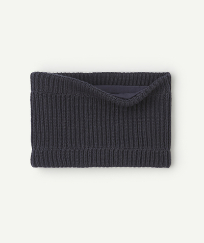 CategoryModel (8821756067982@183)  - Snood bébé garçon en maille bleu marine