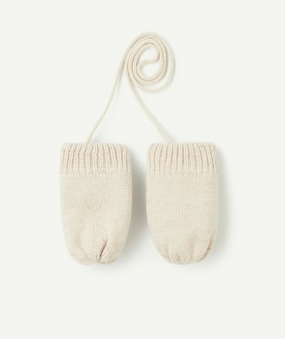 CategoryModel (8821754691726@1506)  - la paire de moufles bébé garçon en fibres recyclées écru