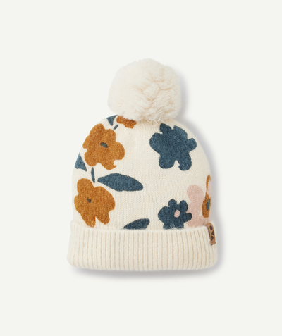 CategoryModel (8824896848014@10)  - Bonnet bébé fille en fibres recyclées à fleurs