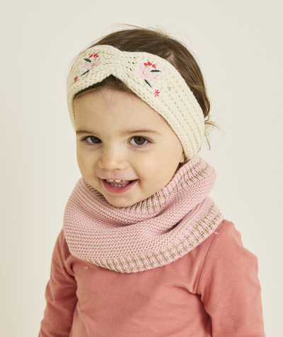 CategoryModel (8824667373710@571)  - Snood bébé fille rose maille douce