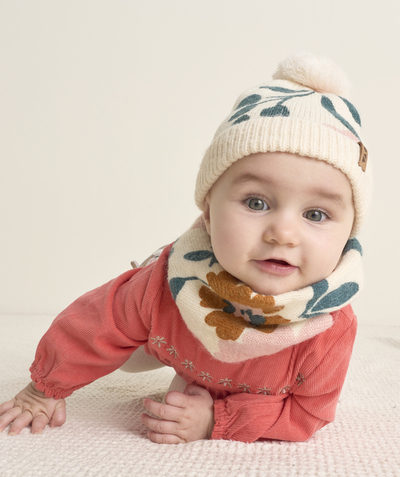 CategoryModel (8821753348238@44624)  - Snood bébé fille en fibres recyclées à fleurs colorées roses