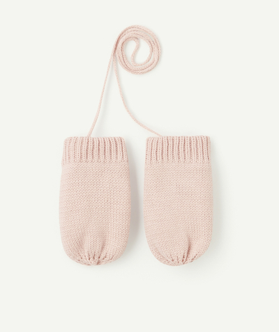 CategoryModel (8821753348238@44624)  - Moufles bébé fille en fibres recyclées rose pâle