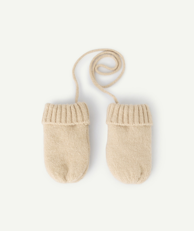 CategoryModel (8824928960654@266)  - Moufles bébé fille en fibres recyclées beige