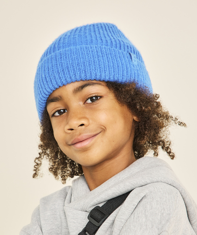 CategoryModel (8825715490958@9)  - bonnet beanie garçon en fibres recyclées bleu