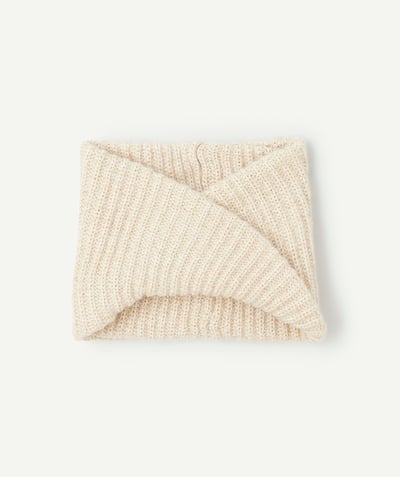 CategoryModel (8821760917646@360)  - snood en tricot fille en fibres recyclées écru