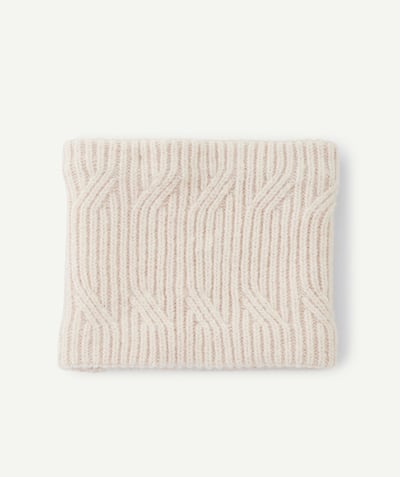 CategoryModel (8821760917646@360)  - Snood fille tricoté crème en fibres recyclées