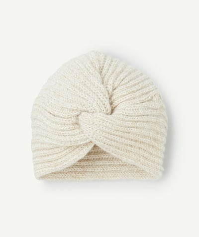 CategoryModel (8821760262286@2561)  - Turban fille en fibres recyclées torsadé crème