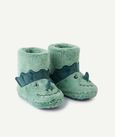 CategoryModel (8825060655246@19)  - Chaussons garçon vert thème dinosaure