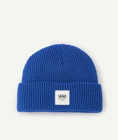 CategoryModel (8824765677710@340)  - Bonnet waffle cuff en tricot bleu