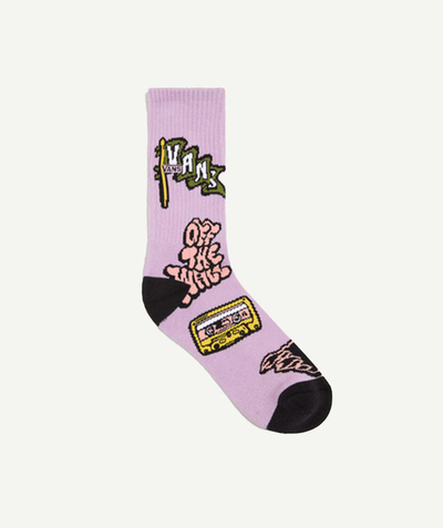 CategoryModel (8821759901838@505)  - Lavendel snellere crew sokken met geborduurd logo