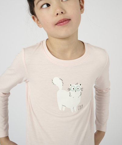 CategoryModel (8821759508622@1763)  - t-shirt fille rose à manches longues thermolactyl