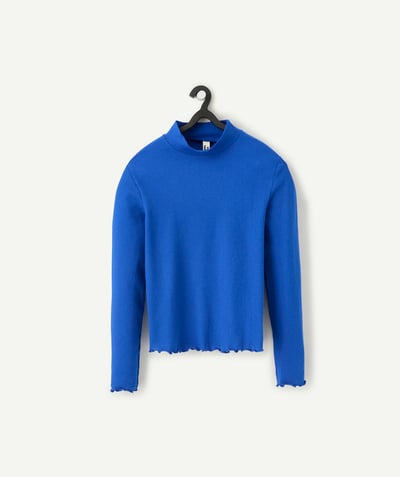 CategoryModel (8824897011854@112)  - Gebouwelijk blauw meisjes-T-shirt met lange mouwen