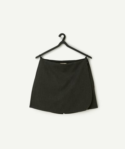 CategoryModel (8821758460046@1903)  - jupe short fille en fibres recyclées gris foncé