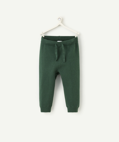 CategoryModel (8825519800462@711)  - pantalon de jogging en maille bébé garçon en fibres recyclées vert forêt