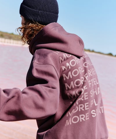 CategoryModel (8821770322062@775)  - Sweat à capuche garçon en fibres recyclées bordeaux