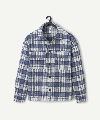 CategoryModel (8824929190030@70)  - chemise à carreaux garçon bleue