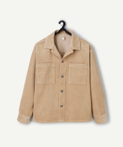 CategoryModel (8824929190030@70)  - Beige shirt van biologisch katoen met denimeffect voor jongens