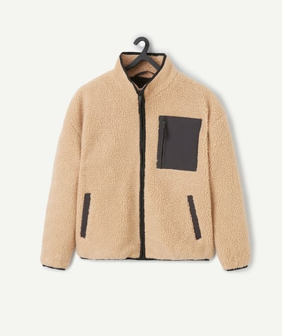 CategoryModel (8824896946318@530)  - Jongensjas in beige sherpa gerecyclede vezels