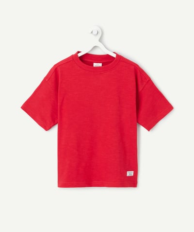 CategoryModel (8821761441934@2226)  - T-shirt met korte mouwen voor jongens in rood biokatoen