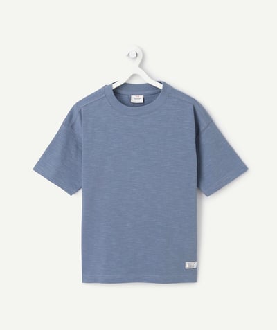 CategoryModel (8821761441934@2226)  - Jongens-T-shirt met korte mouwen in blauw biokatoen