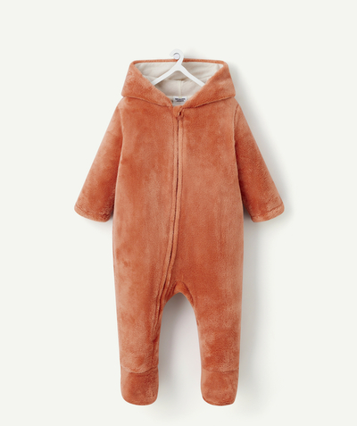 CategoryModel (8821750825102@539)  - surpyjama garçon tout doux orange avec capuche renard