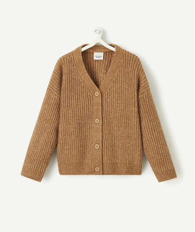 CategoryModel (8821755117710@1107)  - gilet en tricot bébé garçon en fibres recyclées camel