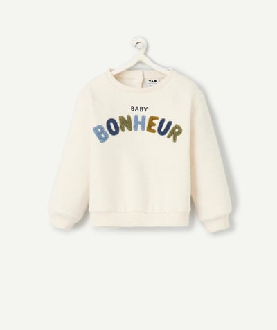 CategoryModel (8821758296206@2679)  - Sweat bébé garçon écru écritures brodées