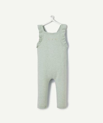 CategoryModel (8821752758414@213)  - jumpsuit voor babymeisjes van gerecyclede vezels met pastelgroene ruches