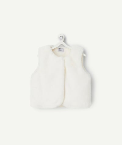 CategoryModel (8824928960654@266)  - Cardigan sans manches bébé fille tout doux blanc