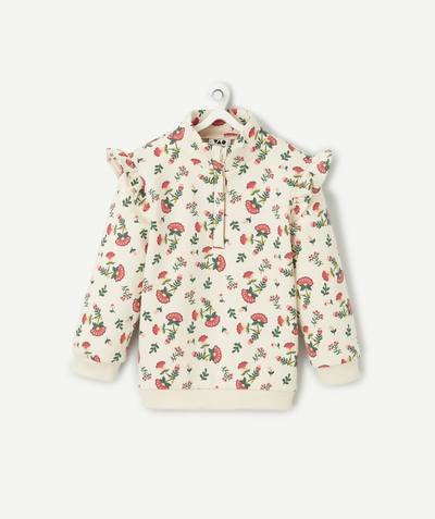 CategoryModel (8824699519118@46)  - Sweater met bloemenprint en ruches van biologisch katoen voor babymeisjes