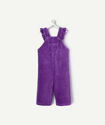 CategoryModel (8821752496270@1812)  - Salopette bébé fille en fibres recyclées violette avec volants