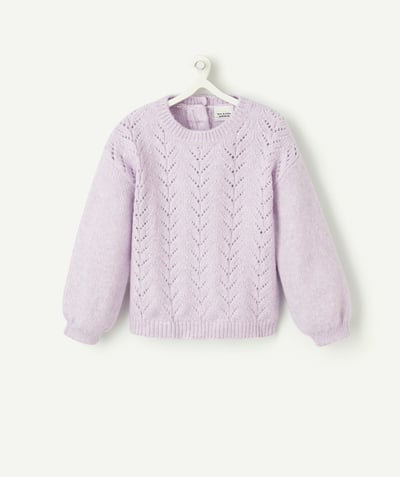 CategoryModel (8821758361742@10195)  - pull manches longues en tricot bébé fille lilas