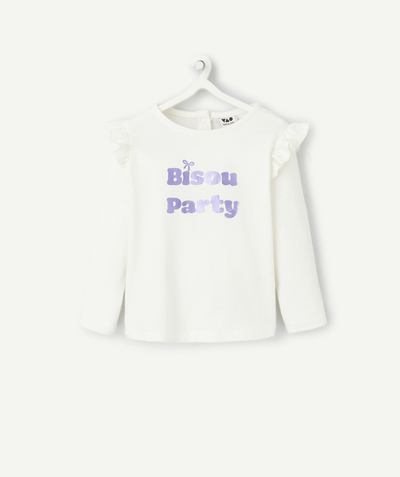 CategoryModel (8824896848014@10)  - T-shirt met lange mouwen voor babymeisjes van gerecyclede vezels met ruches