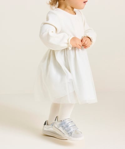 CategoryModel (8824928960654@285)  - robe manches longues bébé fille écru avec jupe en tulle