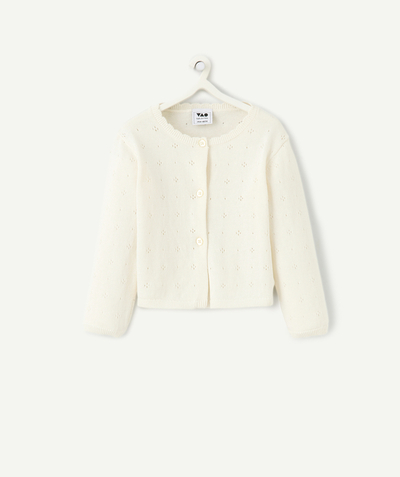 CategoryModel (8821752823950@492)  - Gilet bébé fille en coton bio avec broderie écru