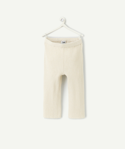 CategoryModel (8821752496270@1822)  - Pantalon droit bébé fille en maille côtelé crème