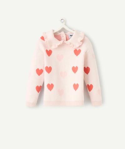 CategoryModel (8821753217166@5845)  - Pull bébé fille rose détails coeurs et col claudine