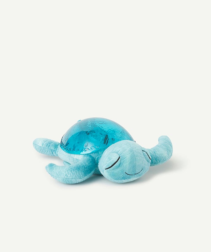   - blauw muzikaal en lichtgevend schildpad nachtlampje van gerecyclede vezels