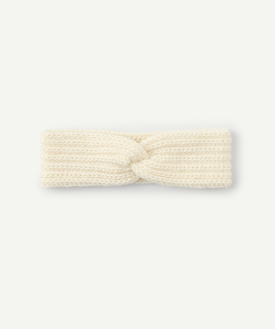 CategoryModel (8824896848014@10)  - Gedraaide hoofdband voor babymeisjes in beige gerecyclede vezels