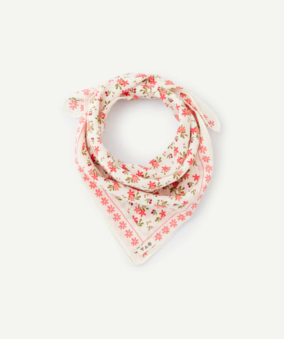 CategoryModel (8824928960654@266)  - foulard bébé fille en coton imprimé fleuri rose