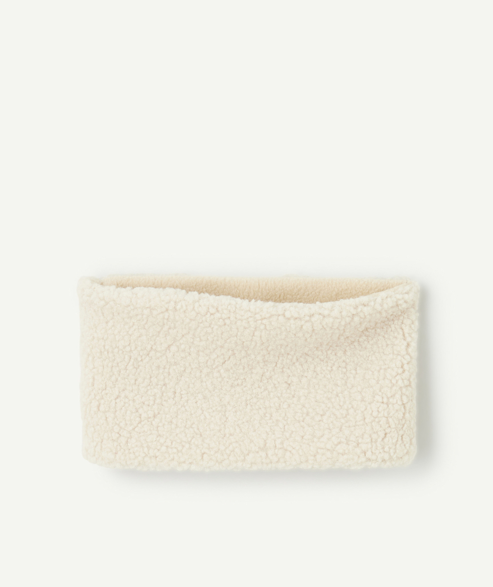   - Baby jongens snood in beige bouclette